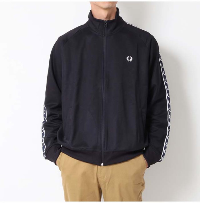 新品未使用︎‼️FRED PERRY コントラストテープトラックジャケット　Mサイズ即発送可能