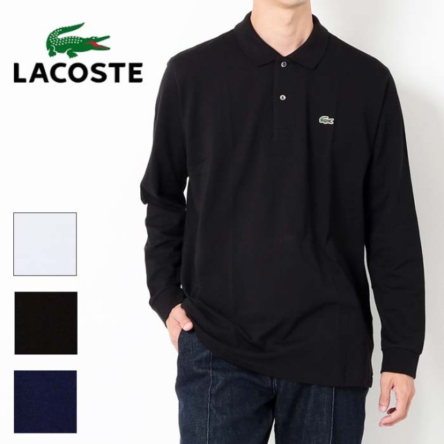 トップスLACOSTE ラコステ ポロシャツ　長袖　クラシックフィット　ブラック　L