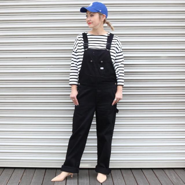 lee LL0255 サロペット 黒 M 大人気 Lee サロペット オーバーオール Lee/リー オーバーオール