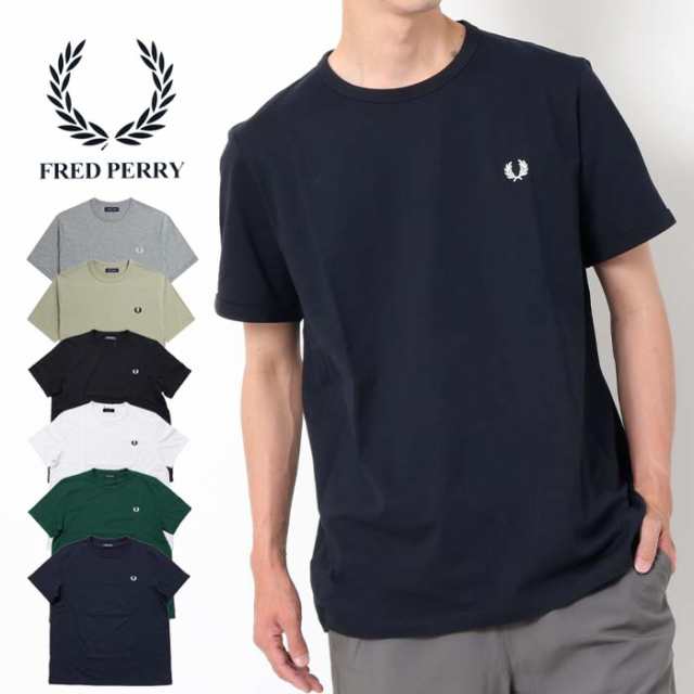 FRED PERRY　フレッドペリー　シャツ　半袖　ワンポイント刺繍ロゴ　メンズ