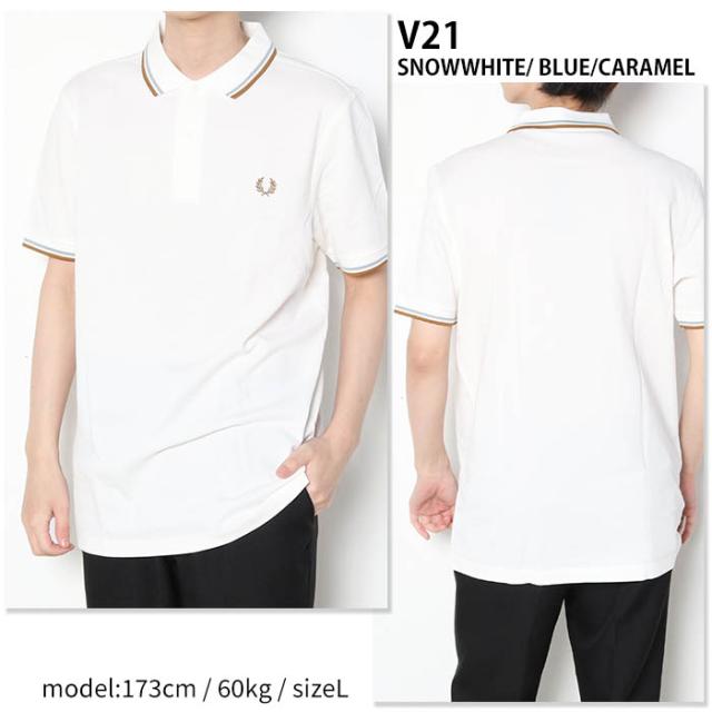 大人気　M3600 フレッドペリー　ポロシャツ　半袖　L 白　黒 FRED PERRY フレッドペリー Fred Perry ポロシャツ 半袖