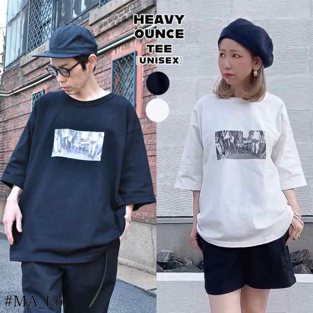 #MA_Lo マーロ ユニセックス フォトプリント５分袖 オーバーT MA25112 Tシャツ メンズ tシャツ ビッグシルエット 半袖 プリント おしゃれ ビッグtシャツ 綿100％ コットン おうちコーデ プリントtの通販は
