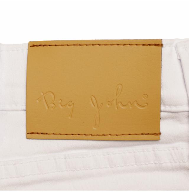 BIG JOHN ビッグジョン Carrot Leg キャロットレッグ MMM134J WH03 ホワイト White テーパード ストレッチ ジーンズ 細め 国産 日本製 キレイめ 透けない 白パンツ 白ジーンズ_6