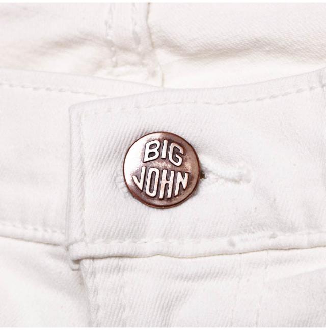 BIG JOHN ビッグジョン Carrot Leg キャロットレッグ MMM134J WH03 ホワイト White テーパード ストレッチ ジーンズ 細め 国産 日本製 キレイめ 透けない 白パンツ 白ジーンズ_11