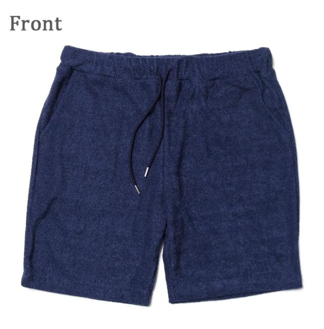 ショートパンツ メンズ パイル地 メイプル メロウピープル melple 3.6 Pile Shorts 日本製 ショーツ MP4SS017 黒 チャコールグレー ネイビー 涼しい オシャレ ドローコード タオル地 ハーフパンツ ブランド ウエストゴム 楽 ショーパン キレカジ シンプル 海 アーバンサーフ_8