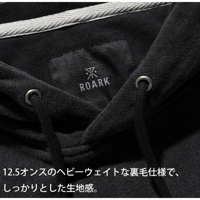 ロアーク パーカー メンズ プルオーバー ROARK スウェット プルパーカー RSWJ1152 ブランド フード フーディ 黒 ブラック ヴィンテージ ウォッシュ加工 12.5oz オンス コットン 綿 アメカジ サーフ系 ストリート