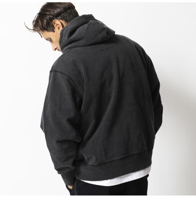 ロアーク パーカー メンズ プルオーバー ROARK スウェット プルパーカー RSWJ1152 ブランド フード フーディ 黒 ブラック ヴィンテージ ウォッシュ加工 12.5oz オンス コットン 綿 アメカジ サーフ系 ストリート