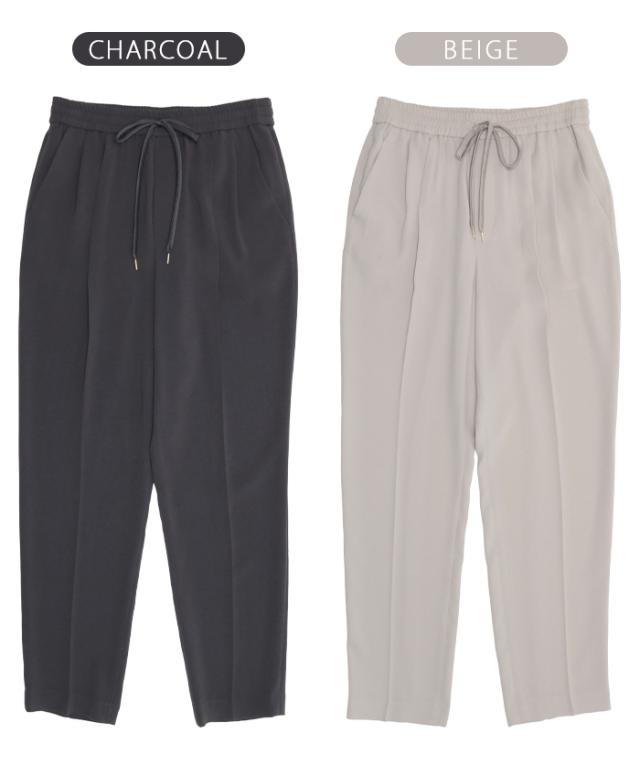 テーパードパンツ レディース DONEEYU ドニーユ 日本製 ウエストゴム U