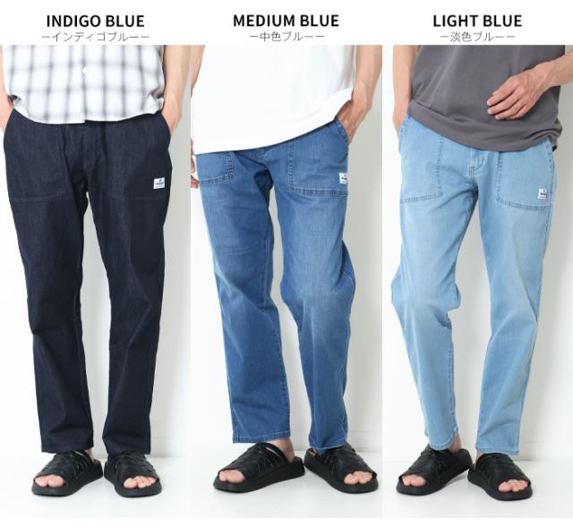 ベイカーパンツ イージーパンツ メンズ デニム 涼しいパンツ 夏 Wrangler ラングラー WM5933 パンツ 夏用 軽い ゆったり ジーンズ ブランド カジュアル アメカジ 楽ちん ウエストゴム ボトムス_13