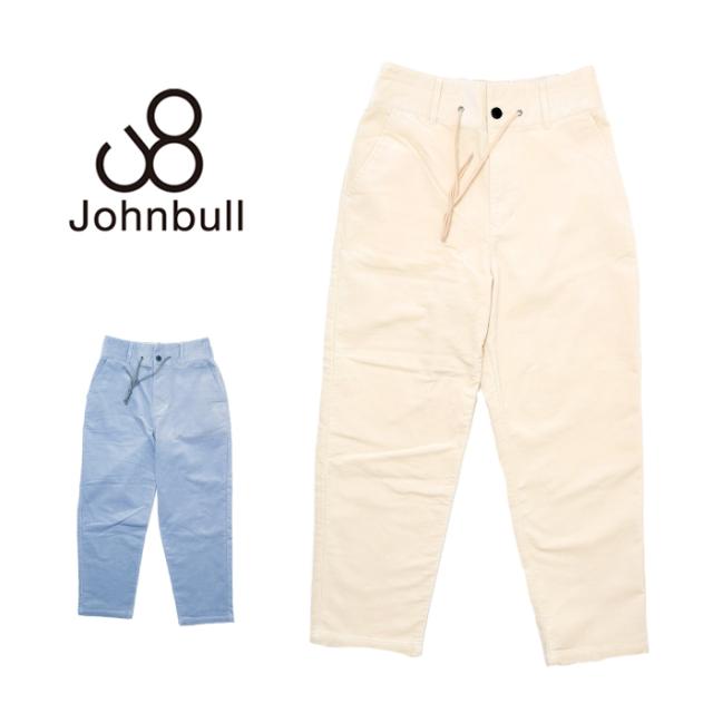 JOHNBULL ジョンブル レディース コーデュロイ テーパードパンツ イージーパンツ ZP301 ゆったり アイボリー サックス M-L ズボン スラッシュポケット 腰 ウエスト ゴム 紐  ストレッチ性 伸縮性 春 秋 冬 レディース JOHNBULL ジョンブル レディース コーデュロイ テーパードパンツ