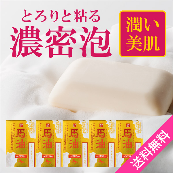 石けん 馬油 保湿 潤い美肌 馬油石鹸 昔ながらのせっけんの香り 100g 5個セット 天然保湿成分馬油配合 ペリカン石鹸の通販は 5,500円