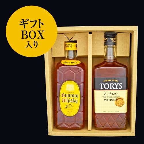 誕生日 御祝 内祝 ウイスキー ギフト サントリー 飲み比べ 2本セット ウイスキー 角瓶 700ml ＆ トリス エクストラ 700ml 各1本  40％ ◆｜au PAY マーケット