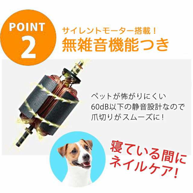 電動爪切り 電動爪やすり ペット ペット用 電動爪トリマー 電動 爪切り 爪やすり 爪トリマー グラインダー 爪ケア 犬 猫 動物 送料無料の通販はau Pay マーケット イーカート