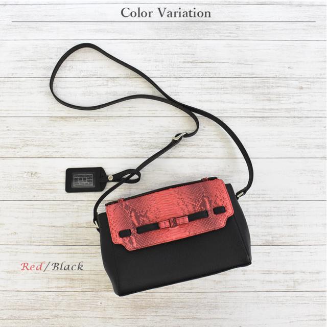 パイソン 本革 ショルダーバッグ レディース 蛇皮 牛革 ミニショルダー