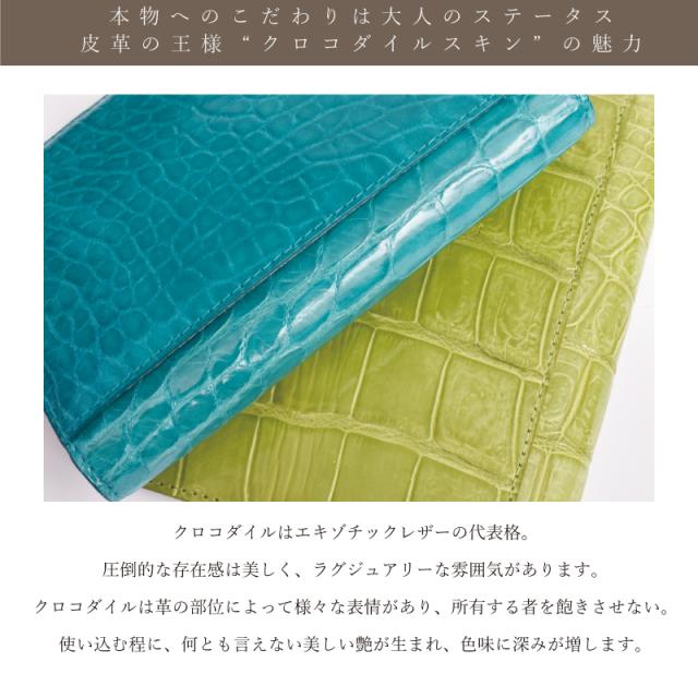 カードケース シャイニング クロコダイル 本革 メンズ レディース 二
