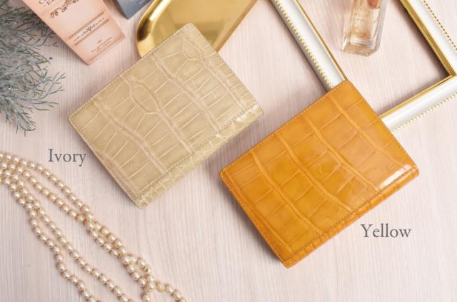 カードケース シャイニング クロコダイル 本革 メンズ レディース 二