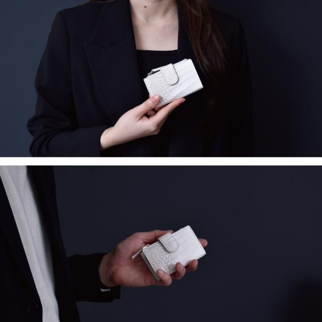 新作 キーケース レディース メンズ クロコダイル 本革 ヒマラヤ 染め 小銭入れ付き 二層収納 ワニ革 軽量 スマートキーケース ホワイト コインケース カード収納 鰐革 レザー 本物 軽量 カギ 多収納 小さめ 軽い 鍵 高級 男性 女性 人気 開運 贈り物 ギフト 送料無料_2