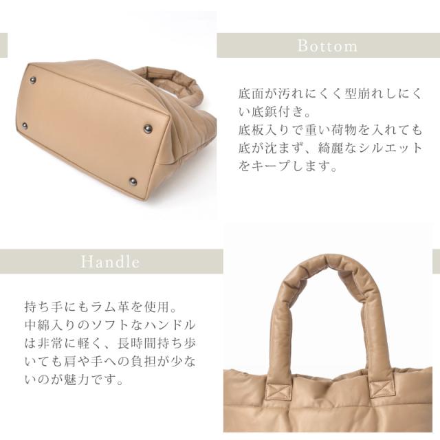 新作 トートバッグ レディース ラムレザー キルティング ハンドバッグ