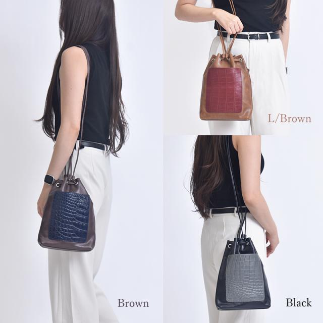 新作 巾着バッグ レディース クロコダイル 牛革 ハンドバッグ 2way 本革 ワニ革 ミニショルダー 巾着 手提げ 小さめ ポシェット ブラック ブラウン おしゃれ 肩掛け ミニバッグ 鰐革 クロコ 小さめ カバン 鞄 本皮 大人女子 女性 婦人 人気 ギフト 送料無料 新作 巾着バッグ レディース クロコダイル 牛革 ハンドバッグ 2way 本