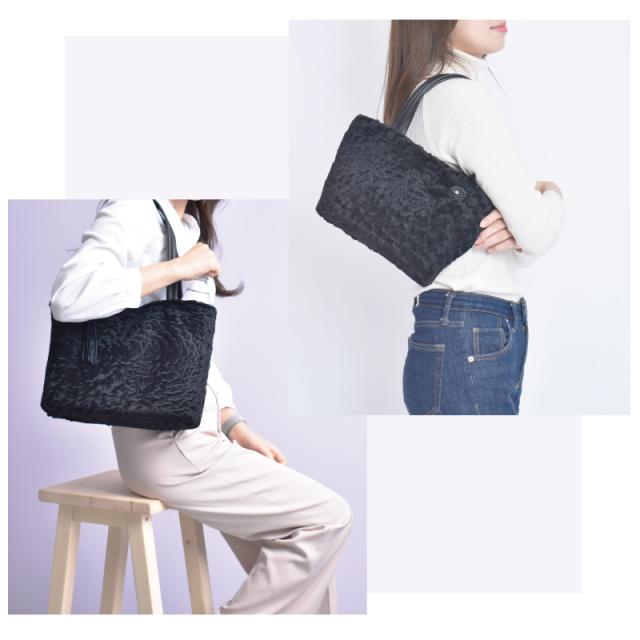 ファーバッグ アメリカンブロードテール レディース ハンドバッグ 秋冬