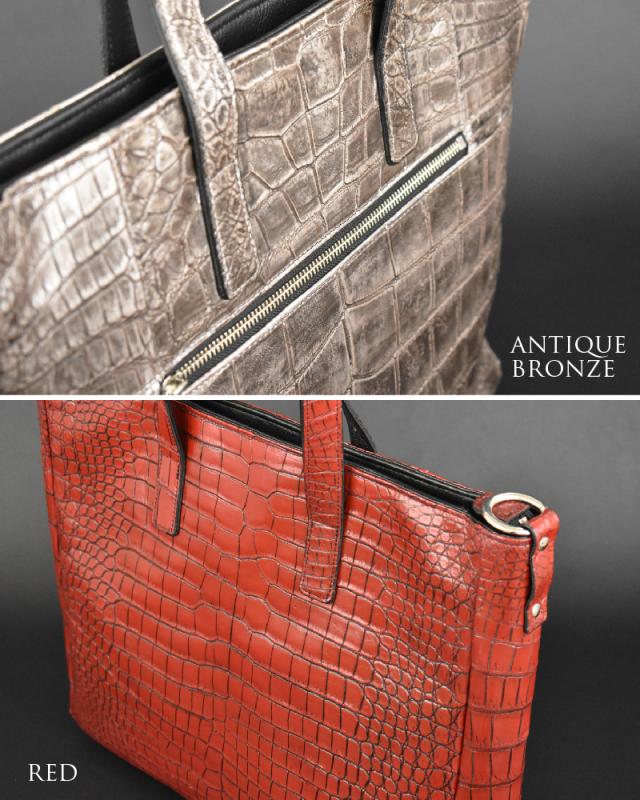 クロコダイル 本革 トートバッグ メンズ レディース ワニ革 2way