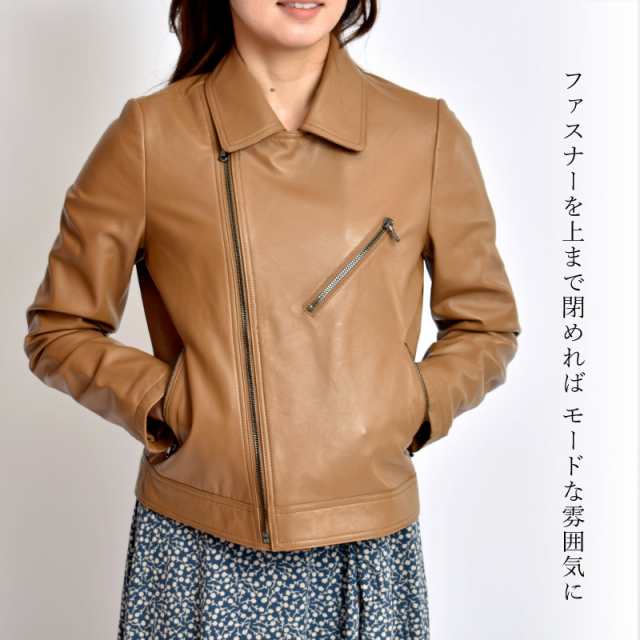 店内SALE中! 】 新作 ライダースジャケット ラムレザー 本革 ダブル