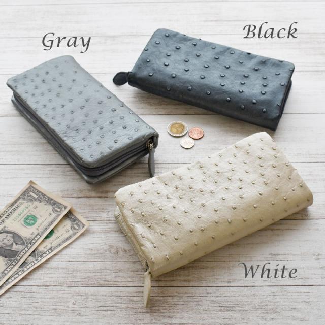 スマホが入る 長財布 オーストリッチ 本革 レディース ラウンドファスナー 軽い 大容量 パール加工 財布 可愛い レザー 牛革 スマホ 収納 ポケット スマホポーチ 多収納 光沢 軽量 駝鳥 革 大人 女性 人気 風水 縁起 母の日 ギフト 送料無料 スマホが入る 長財布 オーストリッチ 本革 レディース ラウンド