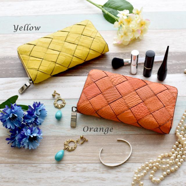 アウトレット クロコダイル 本革 長財布 パッチワーク ヒマラヤ