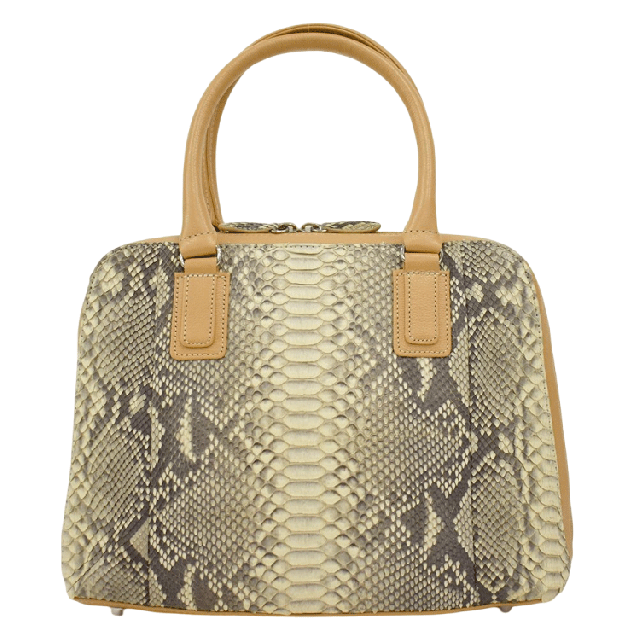 高級革 パイソン トートバッグ イエロー 蛇革 Python トートバッグ 