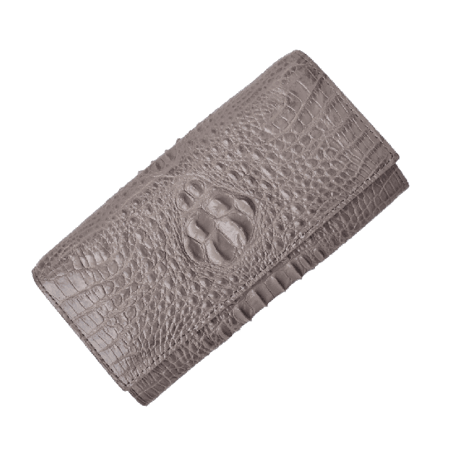 アウトレット クロコダイル 長財布 かぶせ レディース メンズ 本革