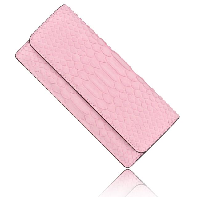 新作 パイソン 長財布 レディース メンズ かぶせ 蛇革 薄型 フラップ