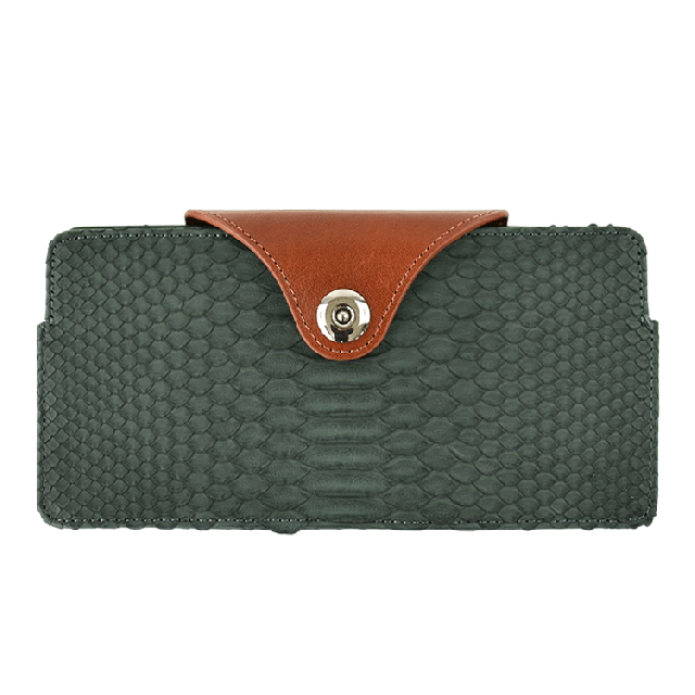 Riamasa パイソン 本革 長財布 レディース メンズ かぶせ 札入れ