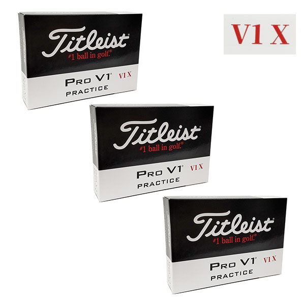 【数量限定!!送料無料!!】 タイトリスト Titleist Pro V1X Practice (プラクティス)  ゴルフボール 3ダース(36個)  2024年モデル 輸入品の通販は