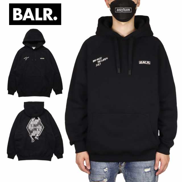ボーラー BALR. プルオーバーパーカー フーディ メンズ レディース ブランド 大きいサイズ おすすめ 黒 ブラック XL M Lの通販は 18,893円