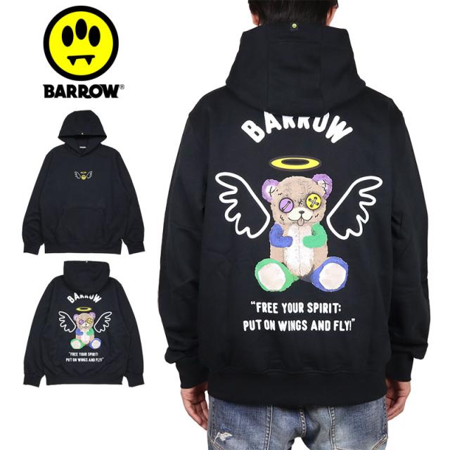 バロー プルオーバーパーカー BARROW フーディ メンズ レディース ブランド 大きいサイズ おしゃれ おすすめ 黒 barrow058 ブラック M L XLの通販は