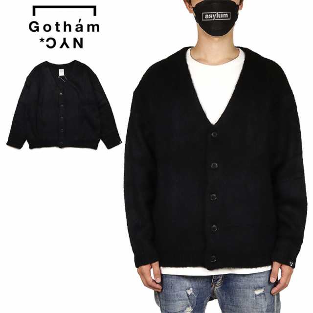 ゴッサム NYC カーディガン GOTHAM NYC ニット メンズ レディース ブランド 大きいサイズ おしゃれ 人気 黒 無地 シンプルの通販は 11,000円