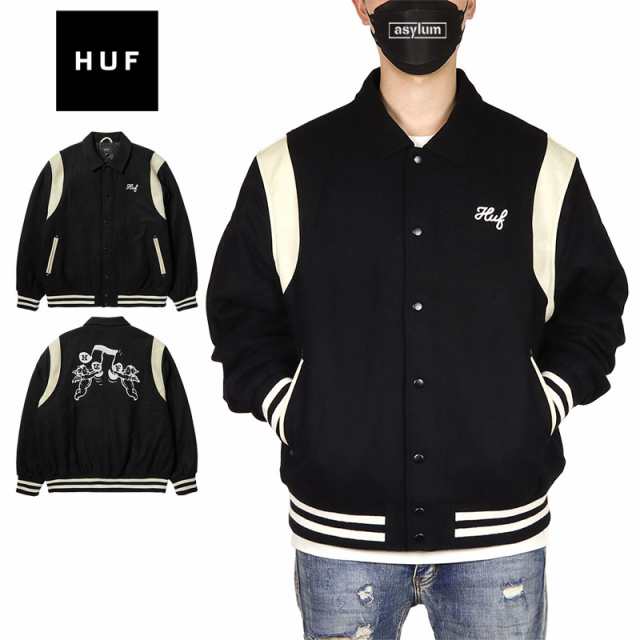 HUF ジャケット ハフ アウター スタジャン トップス メンズ レディース ブランド 大きいサイズ おしゃれ おすすめ 人気 黒 ブラック M L