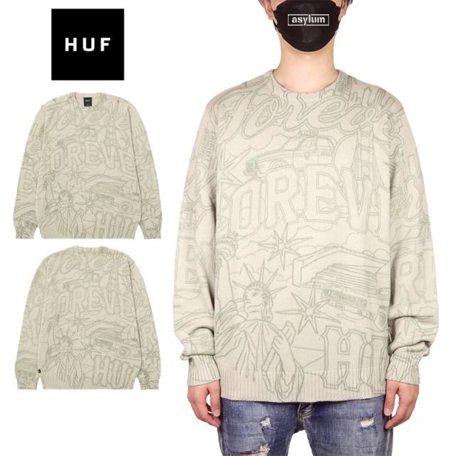 HUF ニット ハフ セーター メンズ レディース ブランド 大きいサイズ おしゃれ 綿100％ コットンニットの通販は 19,800円
