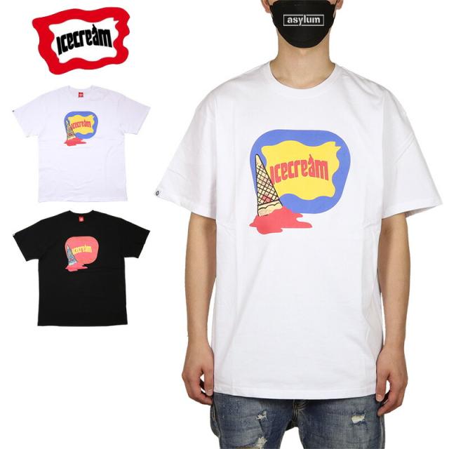 アイスクリーム Tシャツ ICE CREAM 半袖 メンズ レディース ブランド 大きいサイズ 人気 おしゃれ 綿100% 白 黒 002の通販は 7,216円