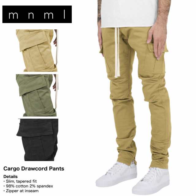 mnml ミニマル カーゴパンツ スキニー スリム CARGO DRAWCORD PANTS 裾 ...