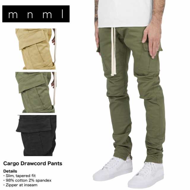 mnml ミニマル カーゴパンツ スキニー スリム CARGO DRAWCORD PANTS 裾