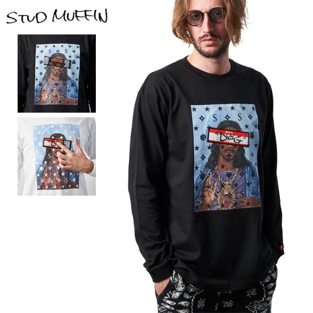 スタッドマフィン ロンT STUD MUFFIN 長袖Tシャツ メンズ レディース ブランド 大きいサイズ 黒白  stdmfn23ss011 ブラック ホワイト M L XLの通販は