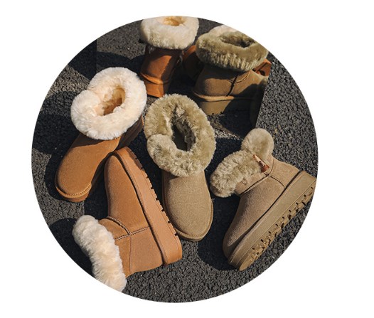 厚底 羊 本革 本毛 ムートンブーツ レディー ショートブーツ 痛くない