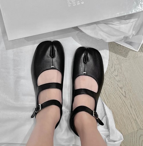 本革 羊革 tabi パンプス 足袋パンプス レディース フラットシューズ