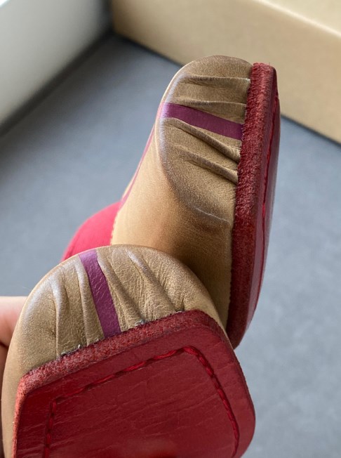 本革 上位モデル ハンドメイド パンプス ローヒール バレエシューズ クロスストラップ スクエア ローヒール エイジングウォッシュ 痛くない 歩きやすい レディース 走れる_10
