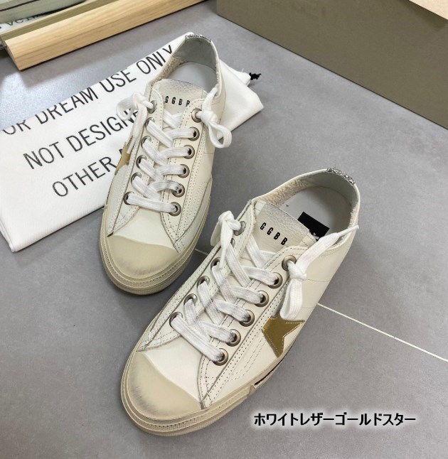 ヴィンテージ風 星柄 ローカットスニーカー レディース 厚底 本革 キラキラシューレース カジュアルシューズ