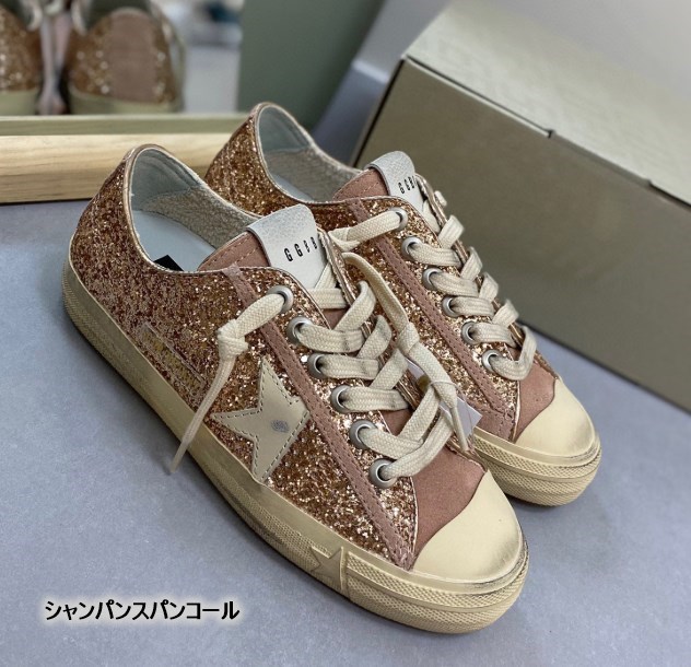 ヴィンテージ風 星柄 ローカットスニーカー  レディース 厚底 本革 キラキラシューレース カジュアルシューズ ヴィンテージ風 星柄 ローカットスニーカー レディース 厚底 本革