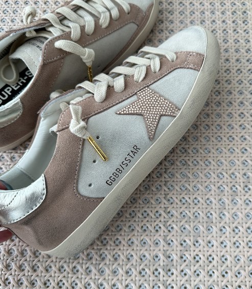 ヴィンテージ風 星柄 ローカットスニーカー レディース 厚底 本革