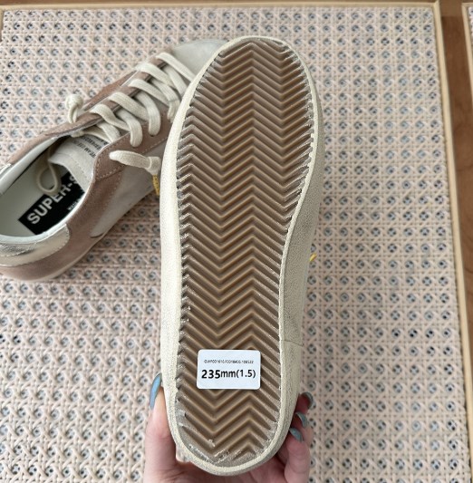 ヴィンテージ風 星柄 ローカットスニーカー レディース 厚底 本革