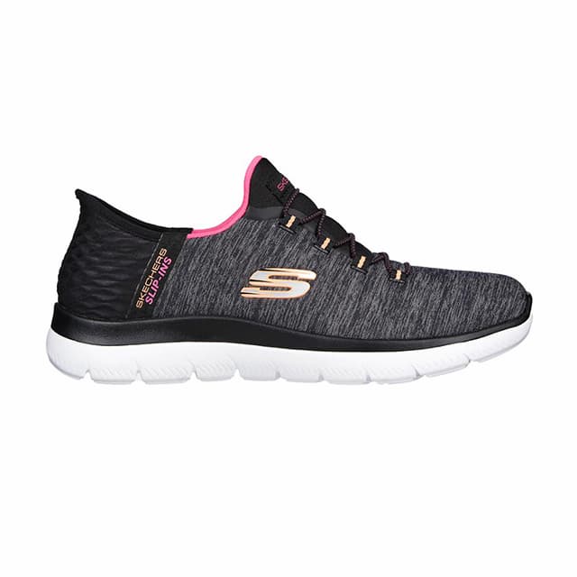 SKECHERS スケッチャーズ スリップインズ：サミッツ ダズリング ヘイズ Slip-ins SUMMITS-DAZZLING HAZE レディース スニーカー 手を使わずに履ける ワイド 幅広 4E ハンズフリー 149937W-BKMTの通販は